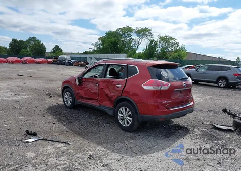 2015 Nissan Rogue Sv from USA, damaged, VIN KNMAT2MV3FP549740